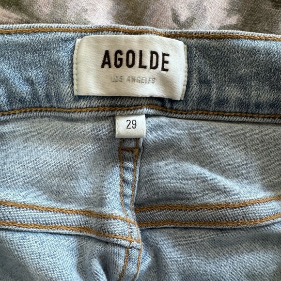 Agolde Blue Skinny Jeans Vintage Style Sz 29 cropped - Picture 9 of 9